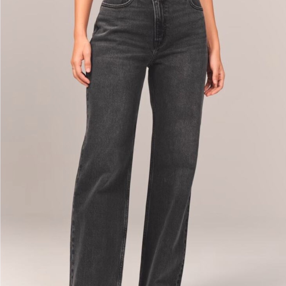 Abercrombie 90s relaxed Jean high rise with cross cross waistband - Picture 2 of 6